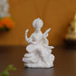 eCraftIndia White Polyresin Goddess Saraswati Statue - Swadesiicart