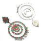 Mominos Fashion Johar Kamal Women's Red & Green Kundan Circles Earrings - Swadesiicart
