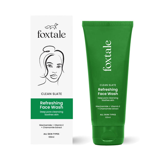 Foxtale Refreshing Face Wash For Deep Cleansing with Niacinamide - Hydrates & Brightens Skin - Swadesiicart