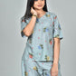 Morchari Digital Print Semi Muslin Co-Ord Set Top & Trouser-Multicolor - Swadesiicart