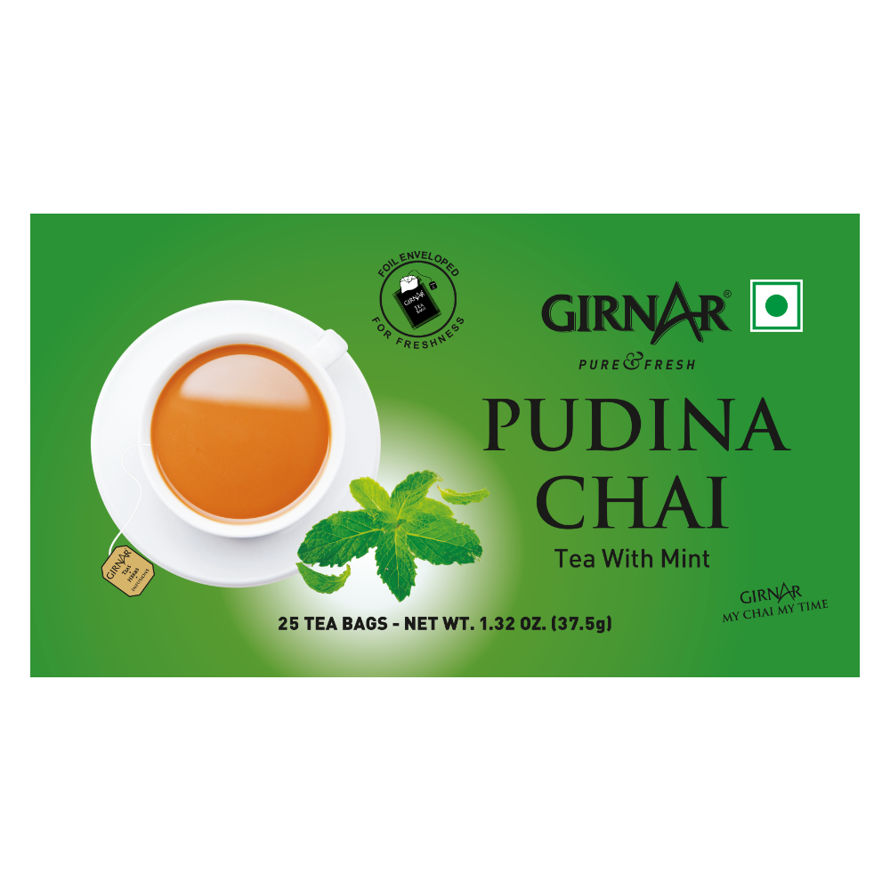 Girnar Black Tea Bags - Pudina | Swadesiicart