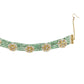 Gold-Polished Green Kundan Studded Headband - Ruby Raang | Swadesiicart