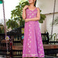 Yufta Purple strappy anarkali dress design - Swadesiicart
