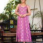 Yufta Purple strappy anarkali dress design - Swadesiicart