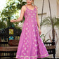 Yufta Purple strappy anarkali dress design - Swadesiicart