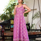 Yufta Purple strappy anarkali dress design - Swadesiicart