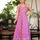 Yufta Purple strappy anarkali dress design - Swadesiicart