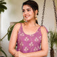 Yufta Purple strappy anarkali dress design - Swadesiicart