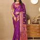 Lorenvalley Fashion Purple Soft Katan Silk Woven Design Copper Zari Weaving Saree - Swadesiicart