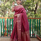 Lorenvalley Premium Bandhej Patola Silk Sarees with kanchi Borders and Contrast Zari Weaving borders Saree - Purple - Swadesiicart