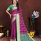 Lorenvalley Fashion Purple Patola Silk Woven Design with Zari Meenakari Weaving motifs Pallu Saree - Swadesiicart