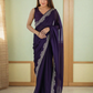 Lorenvalley Fashion Purple Rangoli Silk with Coding Lace Work Saree with Blouse - Swadesiicart