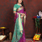 Lorenvalley Fashion Purple Patola Silk Woven Design with Zari Meenakari Weaving motifs Pallu Saree - Swadesiicart