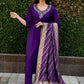 Lorenvalley Fashion Purple Roman Silk Hand Work Kurta Pant with Dupatta - Swadesiicart
