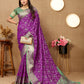 Lorenvalley Fashion Purple Patola Silk Woven Design with Zari Meenakari Weaving motifs Pallu Saree - Swadesiicart
