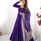Lorenvalley Women Pure Roman silk Chanderi Fabric Layer Gathering Anarkali Kurta Pant With Dupatta Set | Swadesiicart