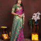 Lorenvalley Fashion Purple Patola Silk Woven Design with Zari Meenakari Weaving motifs Pallu Saree - Swadesiicart
