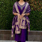 Lorenvalley Fashion Purple Roman Silk Hand Work Kurta Pant with Dupatta - Swadesiicart