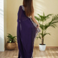 Lorenvalley Fashion Purple Rangoli Silk with Coding Lace Work Saree with Blouse - Swadesiicart