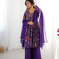 Lorenvalley Women Pure Soft Roman silk Chanderi Discharge Print Fabric Kediya Kurta Palazzo with Dupatta Set | Swadesiicart