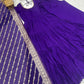 Lorenvalley Women Pure Roman silk Chanderi Fabric Layer Gathering Anarkali Kurta Pant With Dupatta Set | Swadesiicart
