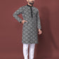 Neera Trendz Black Soft Silk Embroidered Men's Kurta Pyjama - Swadesiicart