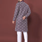 Neera Trendz Purple Soft Silk Embroidered Men's Kurta Pyjama - Swadesiicart