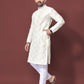 Neera Trendz White Soft Silk Embroidered Men's Kurta Pyjama - Swadesiicart
