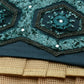 House of Panchhi Women Teal Net Embroidered Sequins Lehenga & Blouse with Dupatta | Swadesiicart