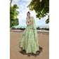 House of Panchhi Lime green Net Multi Sequins with heavy Zarkan embroidery Lehenga choli & Dupatta | Swadesiicart