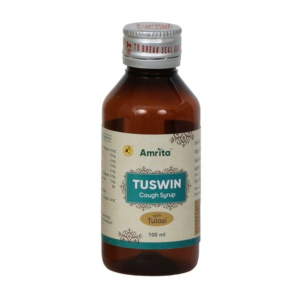 Amrita Tuswin Cough Syrup With Tulasi - Swadesiicart