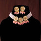Mominos Fashion Johar Kamal Women's Pink Beads Pearls Gold-Polished Jewellery Set | Swadesiicart