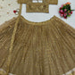 Jyoti Fashion Women's Beige Butterfly Net Sequins with Thread Embroidered Designer Lehenga Choli Set | Swadesiicart