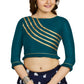 Aastha Fashion Women's Teal Art Silk Designer Party Wear Readymade Blouse