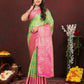 Lorenvalley Fashion Green Cotton Woven Design Zari Meenakari Weaving Saree - Swadesiicart