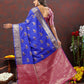 Lorenvalley Fashion Blue Soft Silk Woven Design Zari Weaving Saree - Swadesiicart