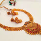Pink kemp Peacock Necklace Set - Swadesiicart