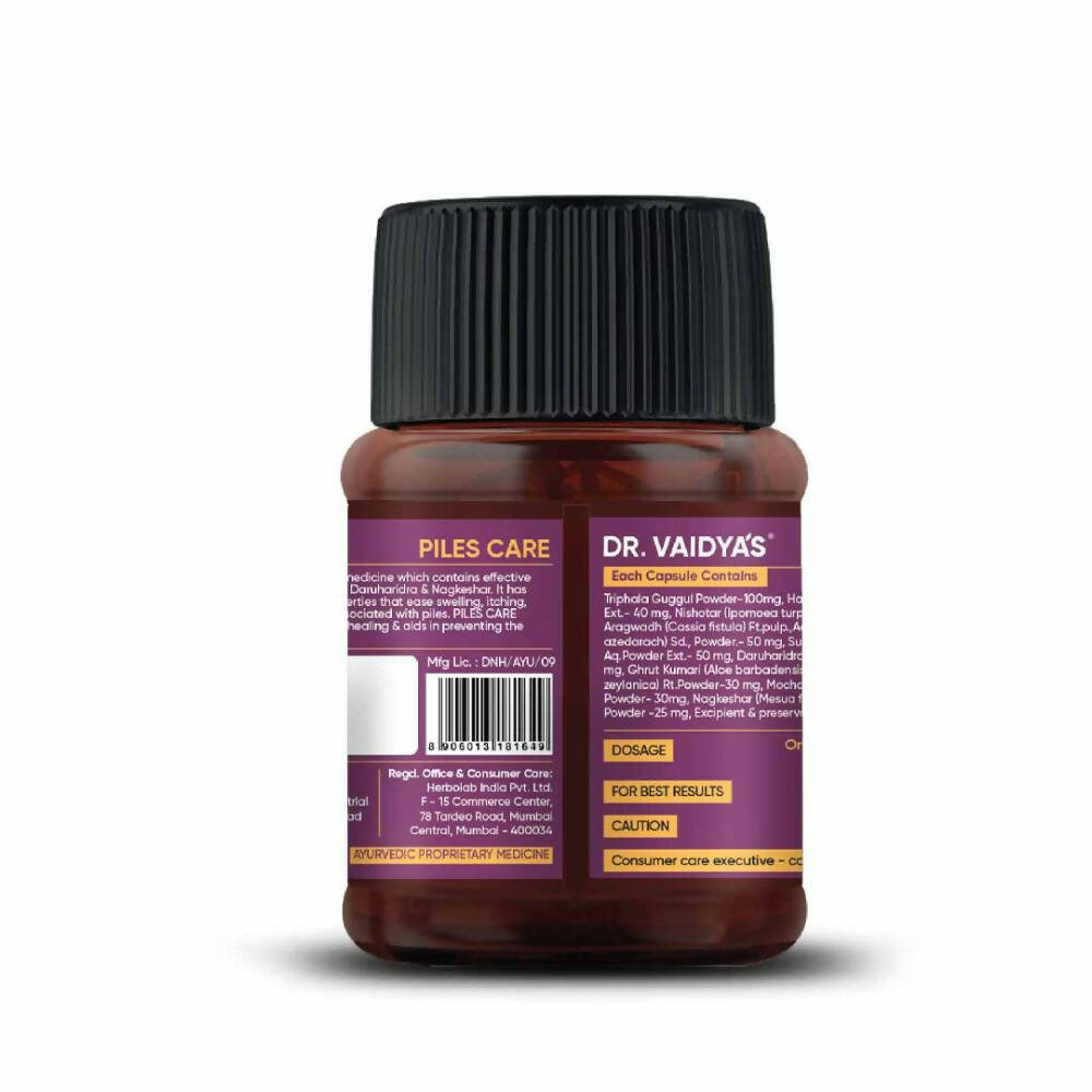 Dr. Vaidya's Piles Care Capsules - Swadesiicart