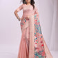Shree Shyam Fashion Linen Cotton Peach Saree