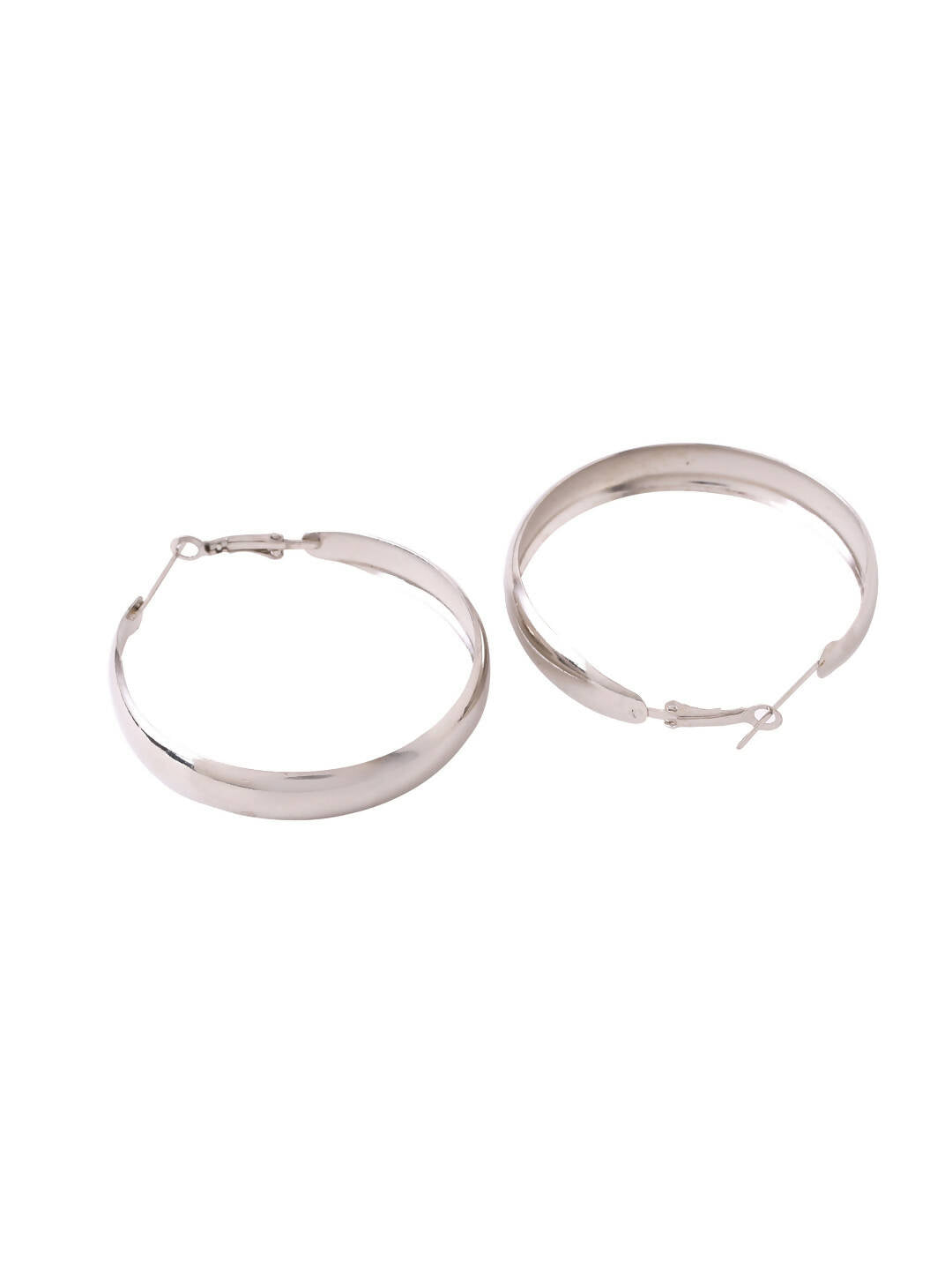 NVR Women Silver Plated Hoop Earrings | Swadesiicart