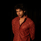 Berry Red Viscose Chikankari Embroidery Work Men's Kurta Set - Mahotsav | Swadesiicart