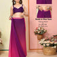 Purple Georgette Pedding Color Printed Ready To Wear Saree - Aalaya | Swadesiicart