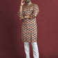 Anaita Multicolour Printed Pure Silk Straight Kurta
