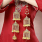 NVR Women's Pack Of 2 Gold-Polished & White Pearl Mirror Work Bridal Layered Kaleera Sets - Swadesiicart