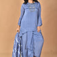 Morchari Women And Hand Embroidery Palazzo Set-Grey - Swadesiicart