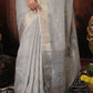 Shree Shyam Fashion Organza Gray Saree