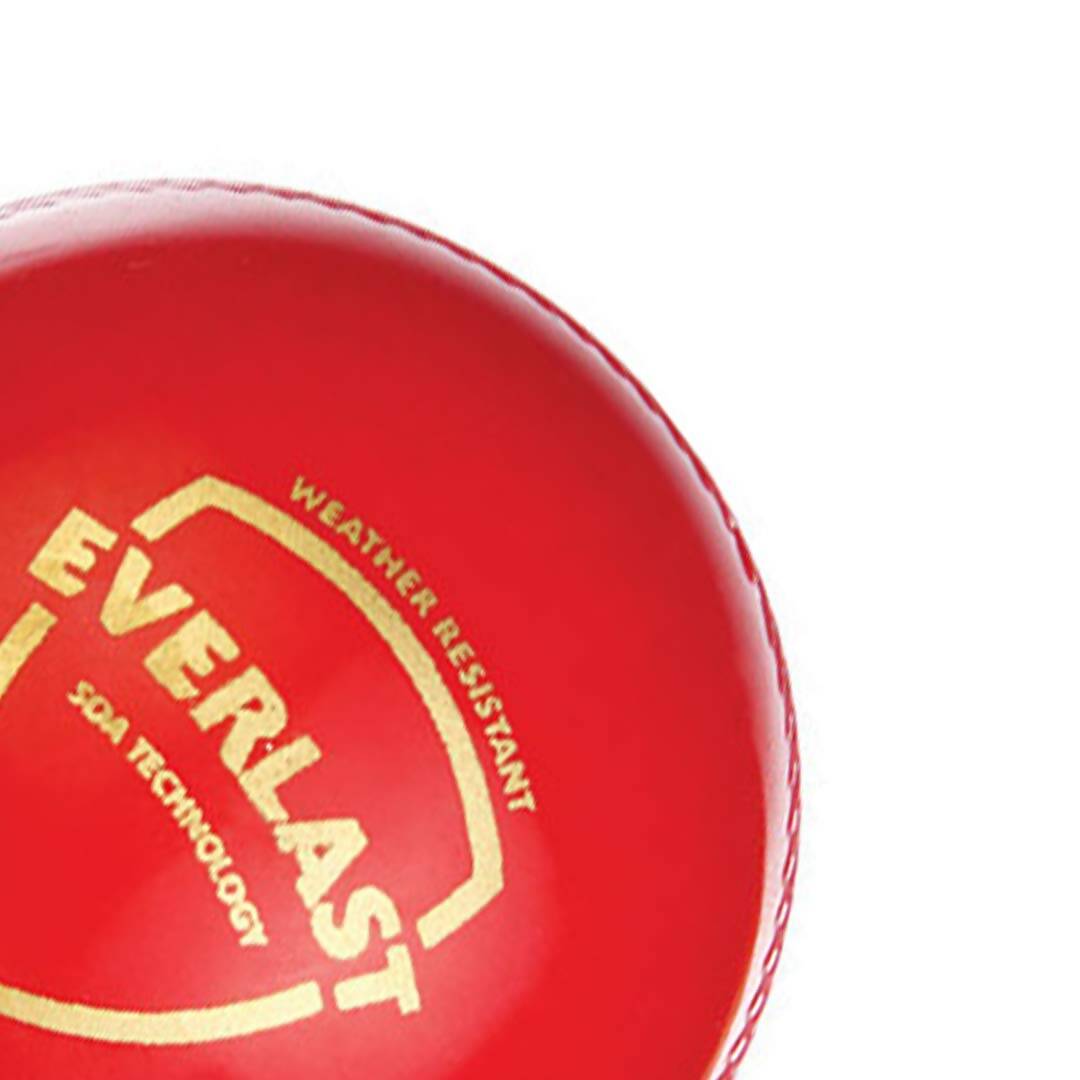 SG Everlast Leather Cricket Ball - Red - Swadesiicart