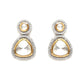 Kundan Earrings (silver) - Ruby Raang - Swadesiicart