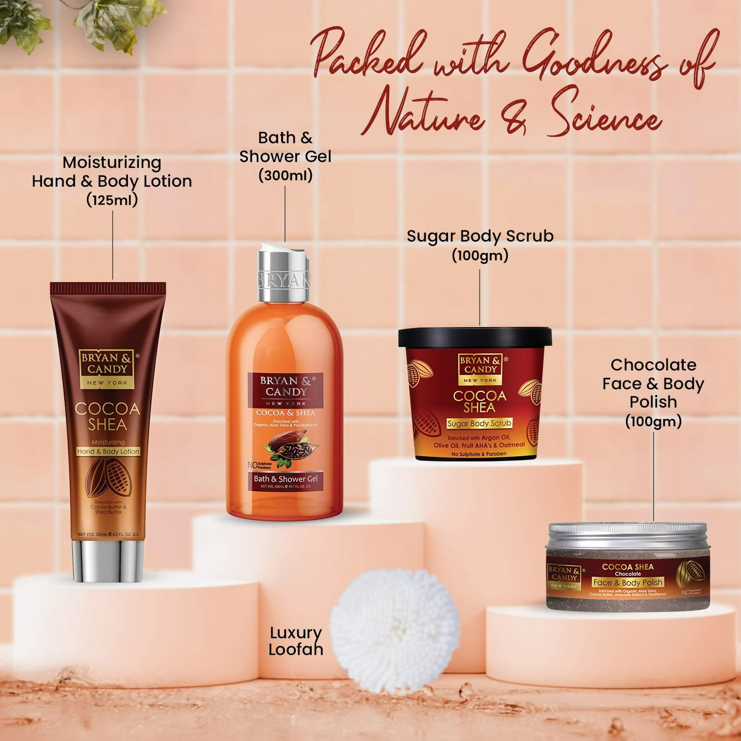 Bryan & Candy Cocoa Shea Bath Tub Collection Gift Set - Swadesiicart