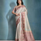 Vishnu Weaves Women's Sea-Green Cotton Silk Zari Woven Saree with Blouse - Swadesiicart